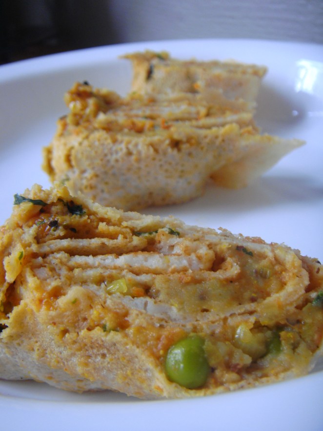 Stuffed Dosa Rolls. 