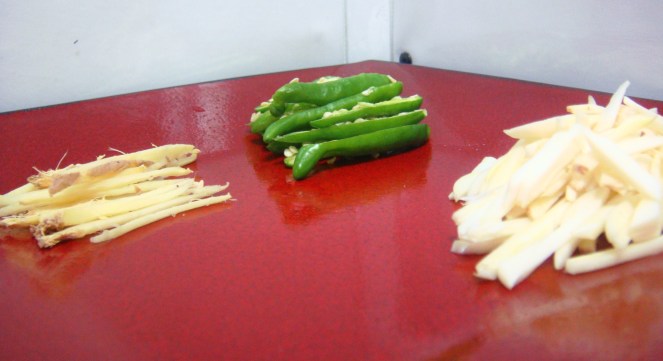 Ginger,Garlic & Chillies.