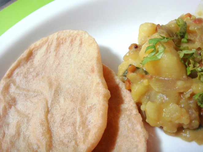 Poori with Madras Masal.