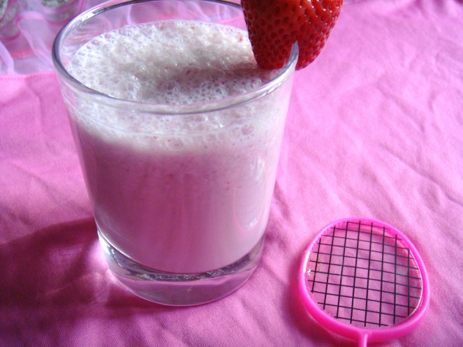 Creamy Strawberry Milk Shake.