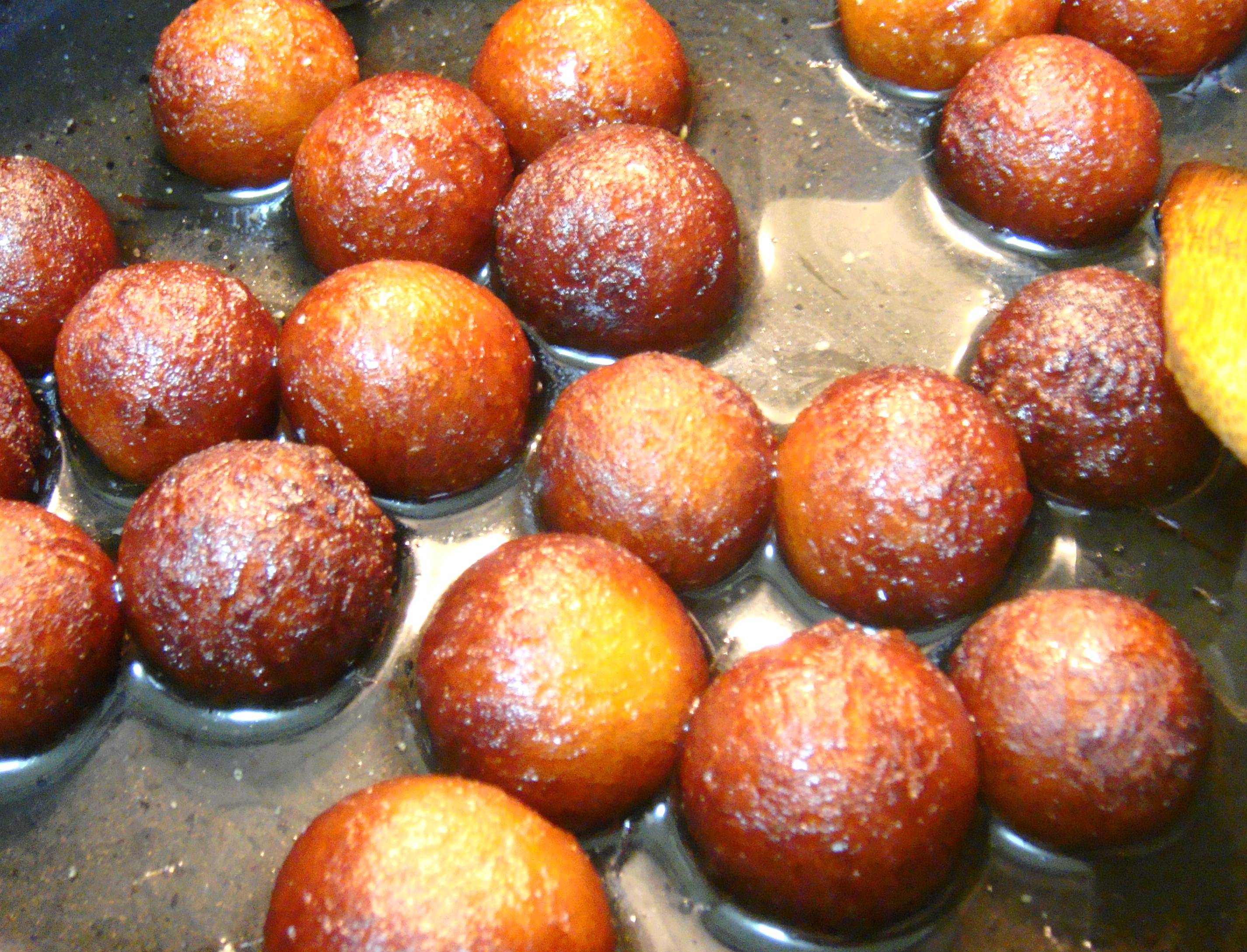 Jamuns in Sugar Syrup.