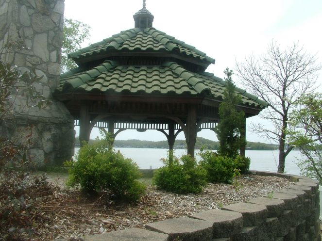 The Gazebo overlooking the Lake. 