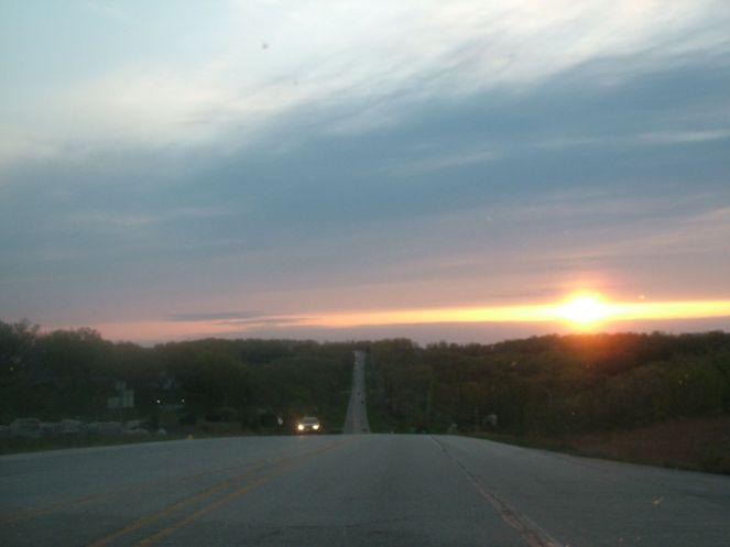 Winding roads to Ruthie d`s ...with the view of a beautiful sunset...