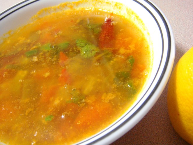 Tangy Tomatillo Lemon Rasam.