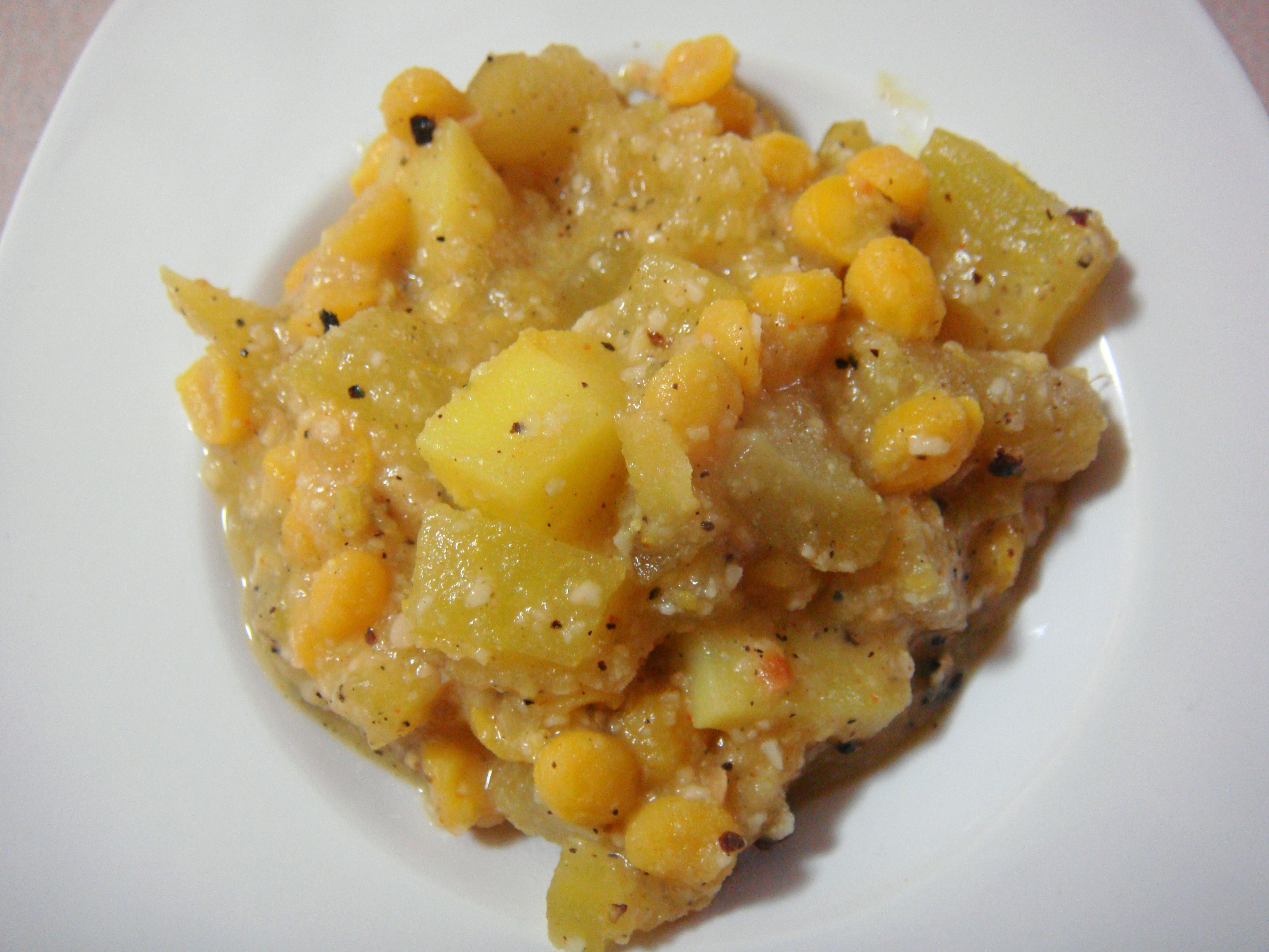 Pumpkin Potatoes and Koorkai Kootu.