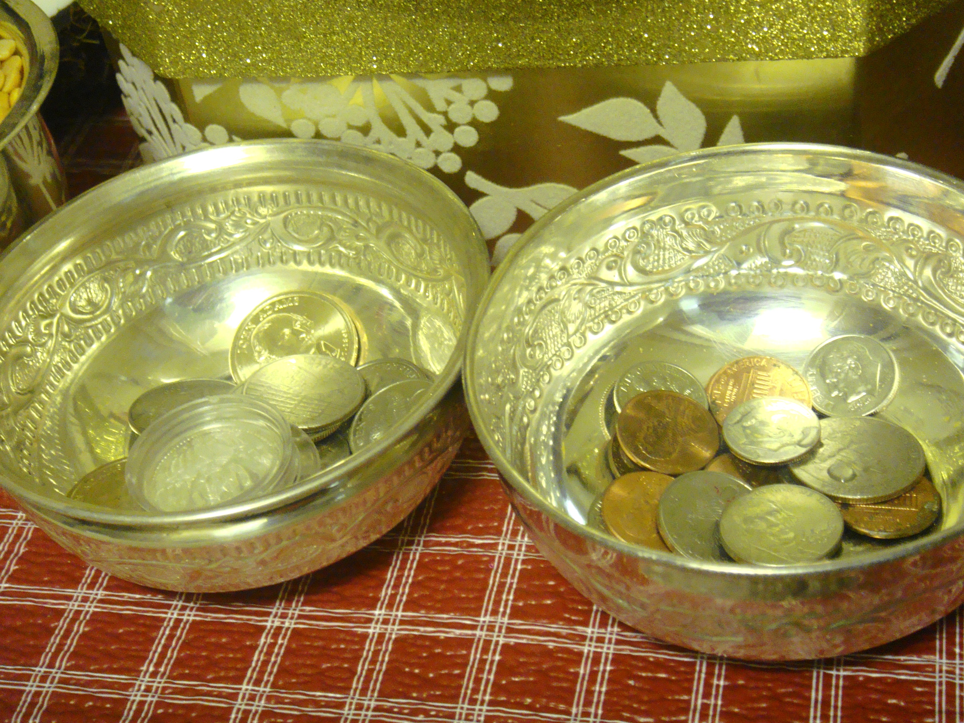 Coins symbolising prosperity.