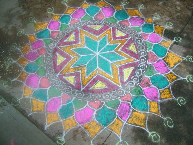 Lovely colourful rangolis