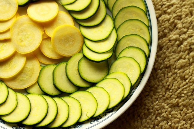 Veggies lined up for seasoning!