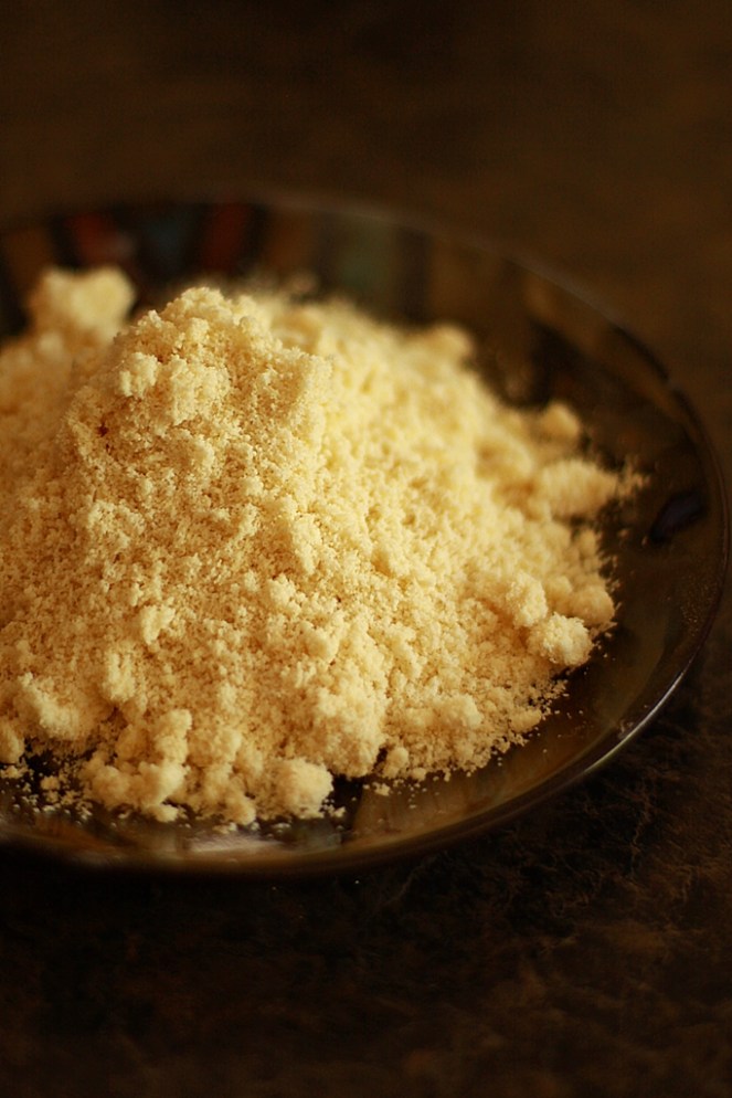 Crumbled Flour before passing through Sieve.